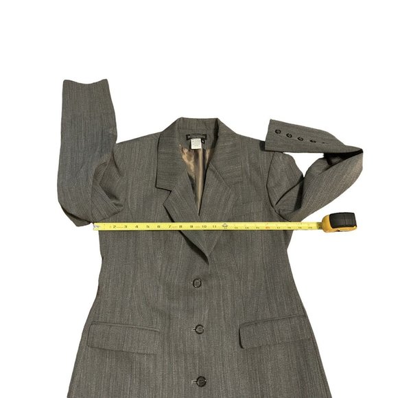 J Peterman Coat Vintage Womens Size 10 Wool Below Knee Button Up Notch Collar - Picture 7 of 11